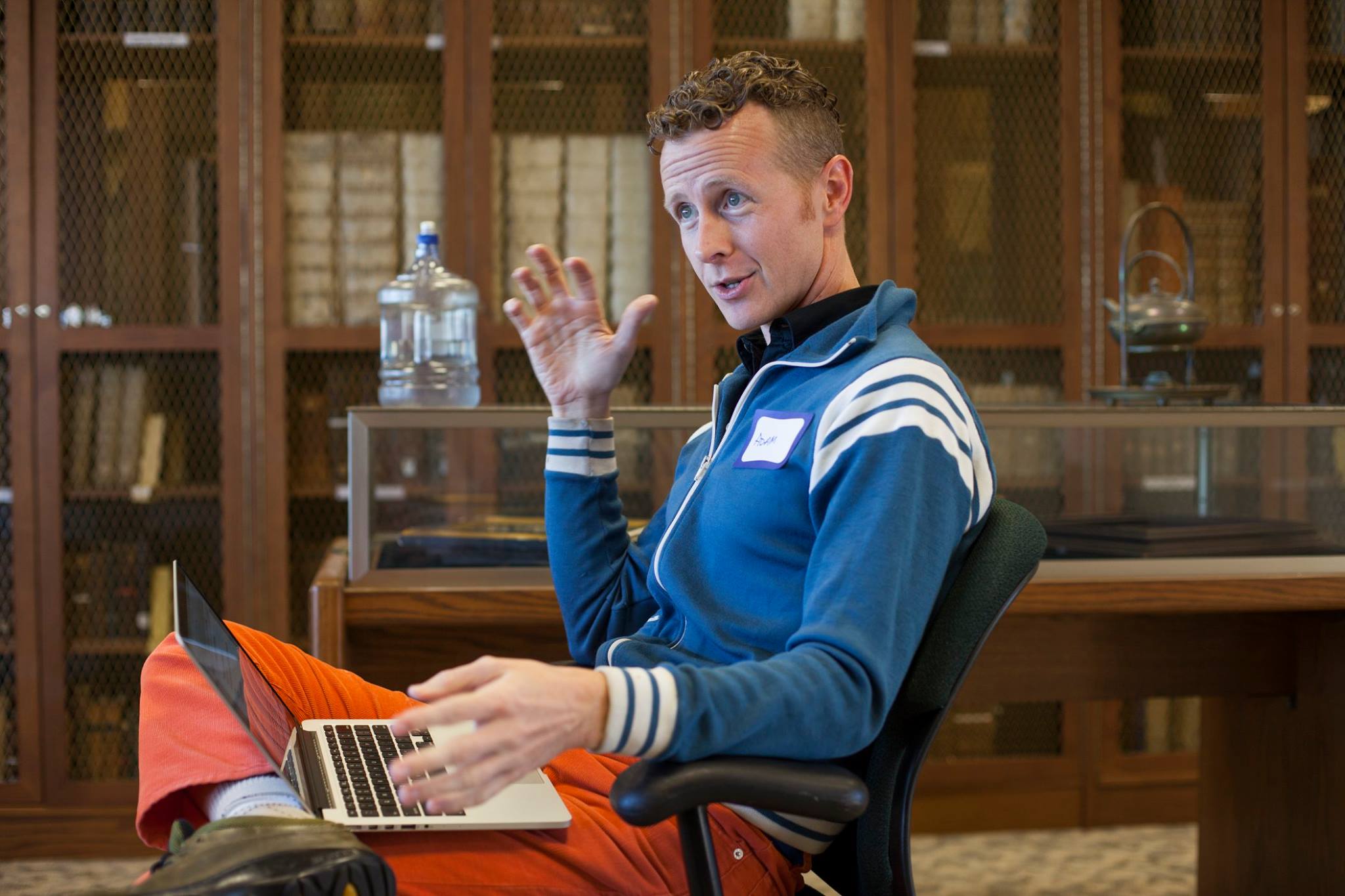 Adam Sitting With A Laptop